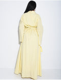 Robe chemise longue à ceinture à la taille