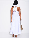 Robe longue évasée dos nu