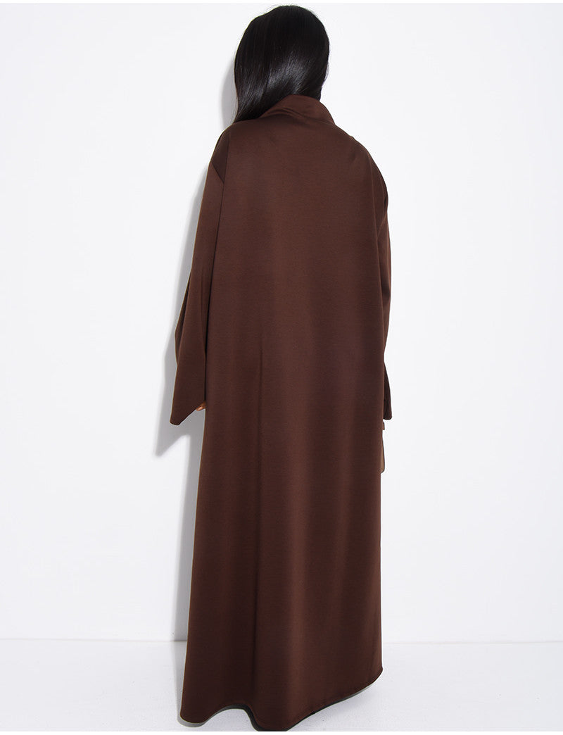 Robe sweat longue et oversize col montant