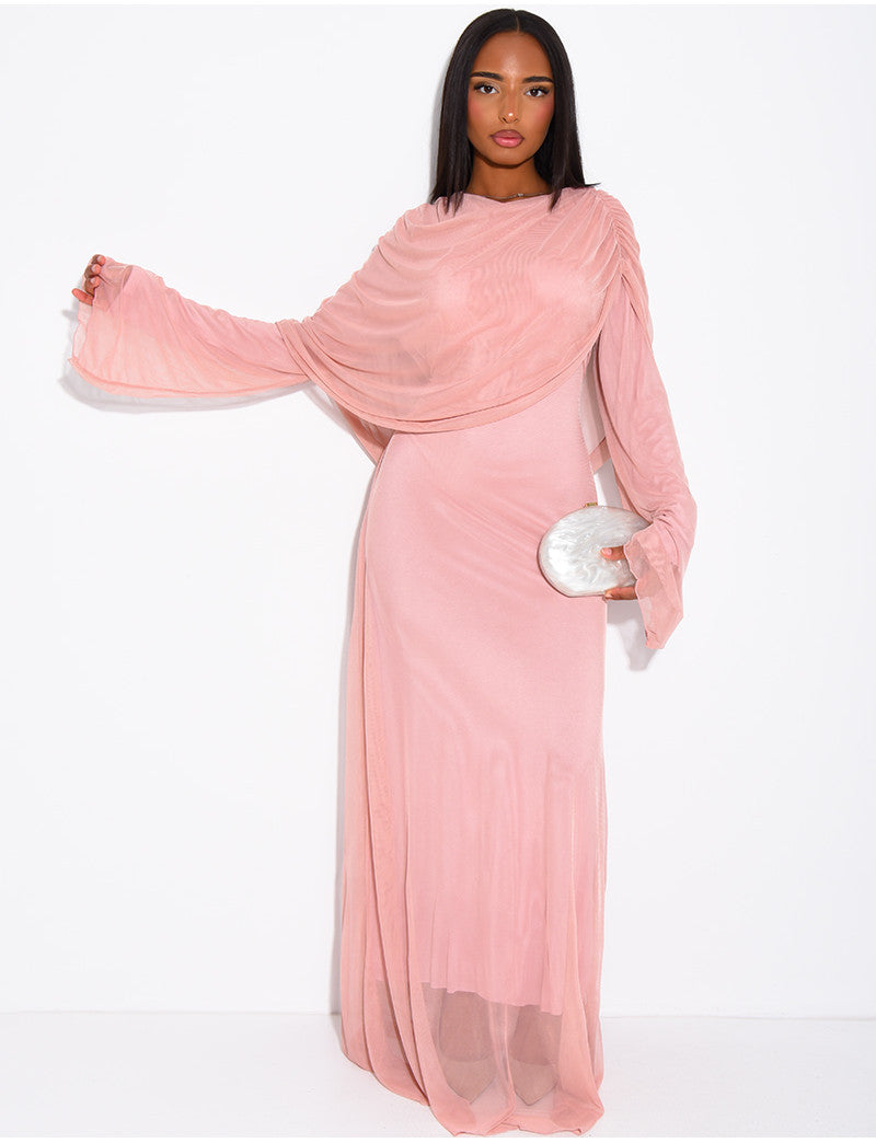 Robe longue en mesh doublée