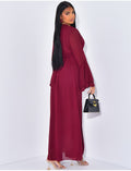 Robe longue en voile doublé à nouer dans le dos