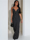 Robe longue imprimé pois