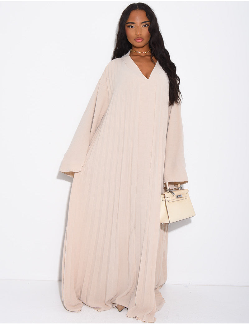 Robe longue & ample plissée
