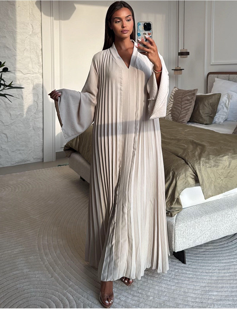 Robe longue & ample plissée