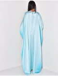 Robe papillon en satin à motif tie and dye