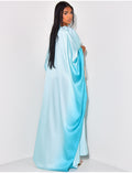 Robe papillon en satin à motif tie and dye