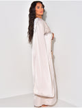 Robe longue en satin premium à cape