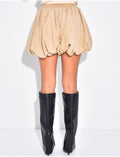Jupe short courte en suédine bouffante