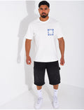 Short en jeans à lanière