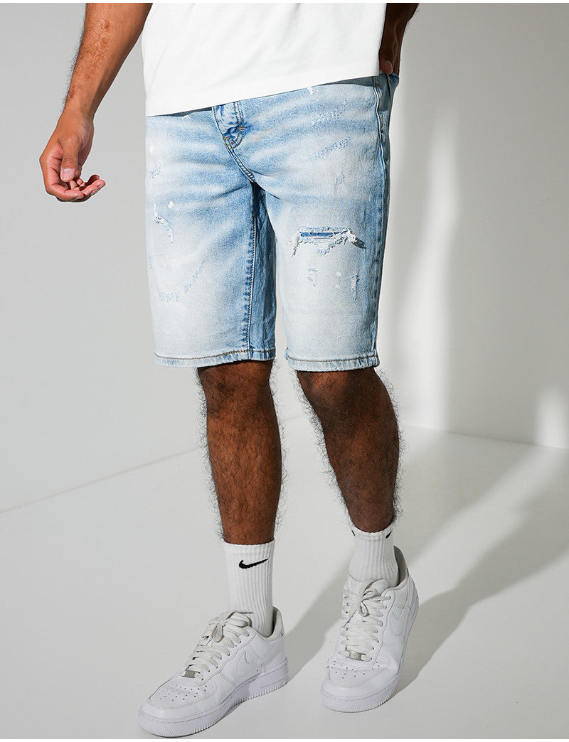 Short en jeans destroy