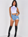 Short en jeans destroy