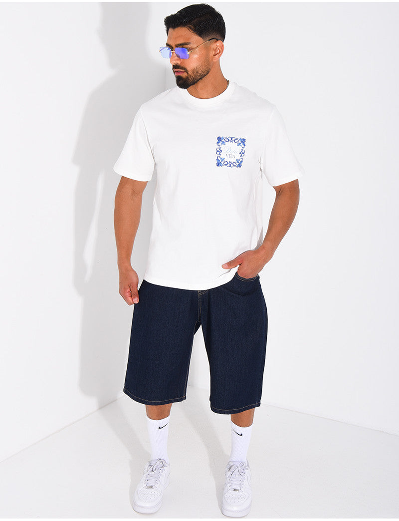 Short en jeans