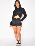 Short en jeans