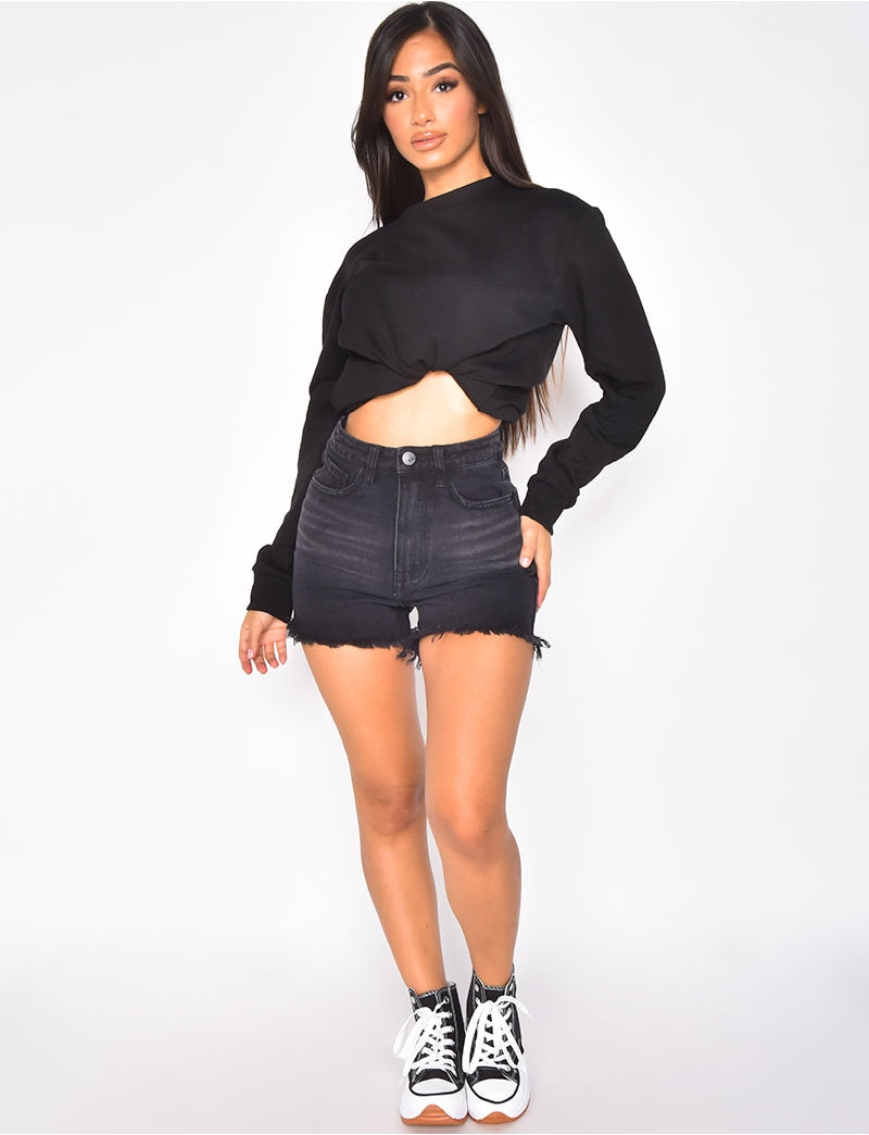 Short en jeans