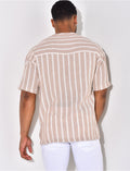 T-shirt à boutonner à rayure