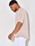 T-shirt à boutonner à rayure