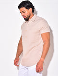 T-shirt à boutonner manches courte à poches