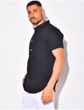 T-shirt à boutonner manches courte à poches