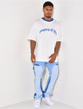 T-shirt à col côtelé