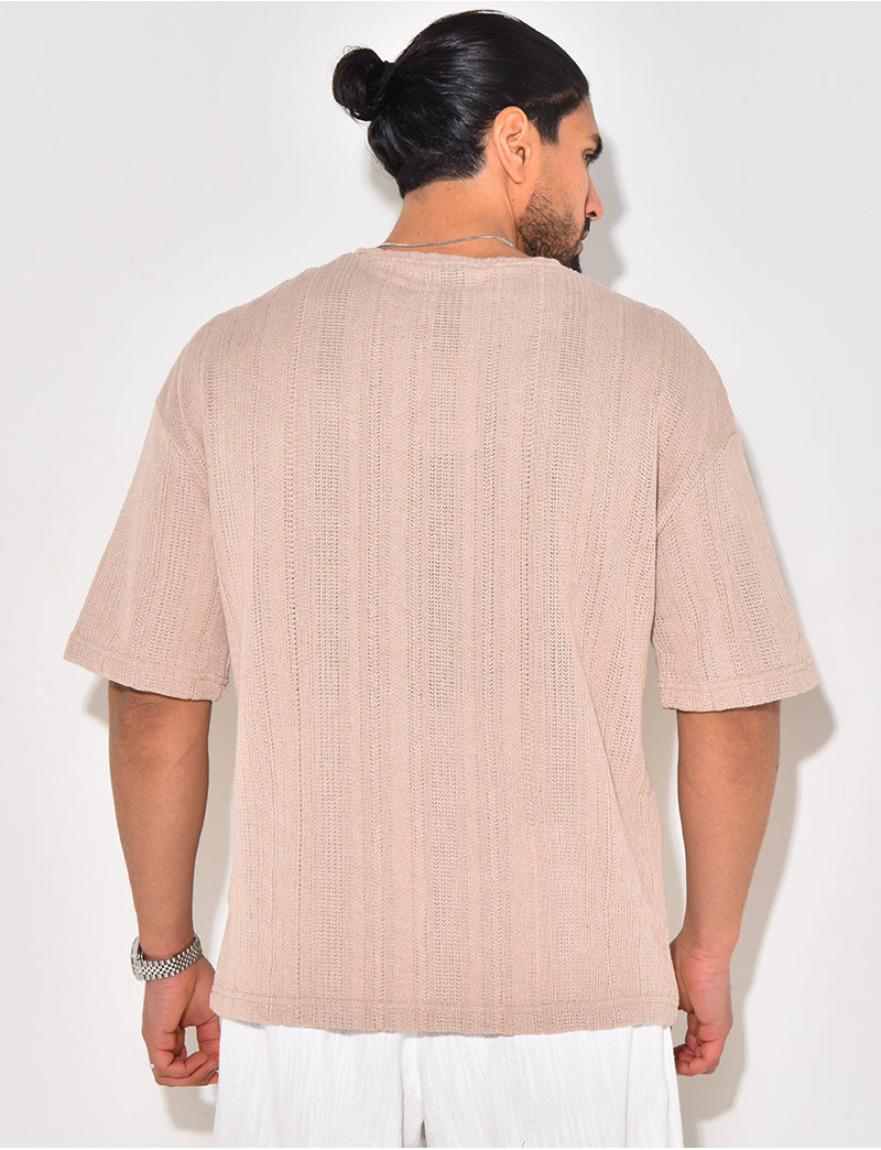 T-shirt à poche ajouré