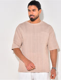 T-shirt à poche ajouré