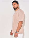 T-shirt à poche ajouré