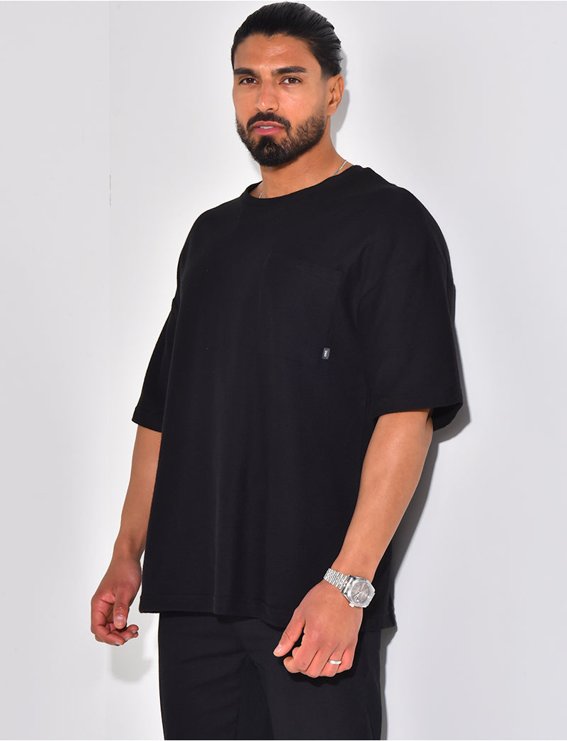T-shirt à poche en éponge