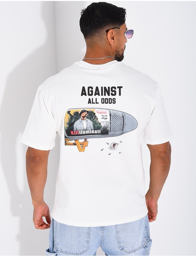 T-shirt "Against all odds" Tupac