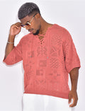 T-shirt ajouré à cordons