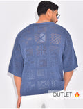 T-shirt ajouré à cordons