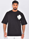 T-shirt avec trèfle brodé