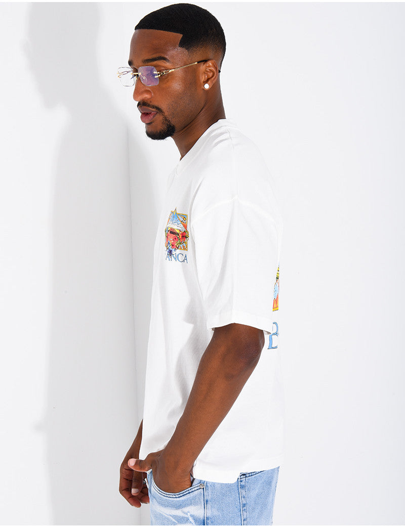 T-shirt "Blanca" terrain de tennis