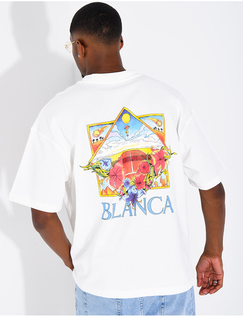 T-shirt "Blanca" terrain de tennis
