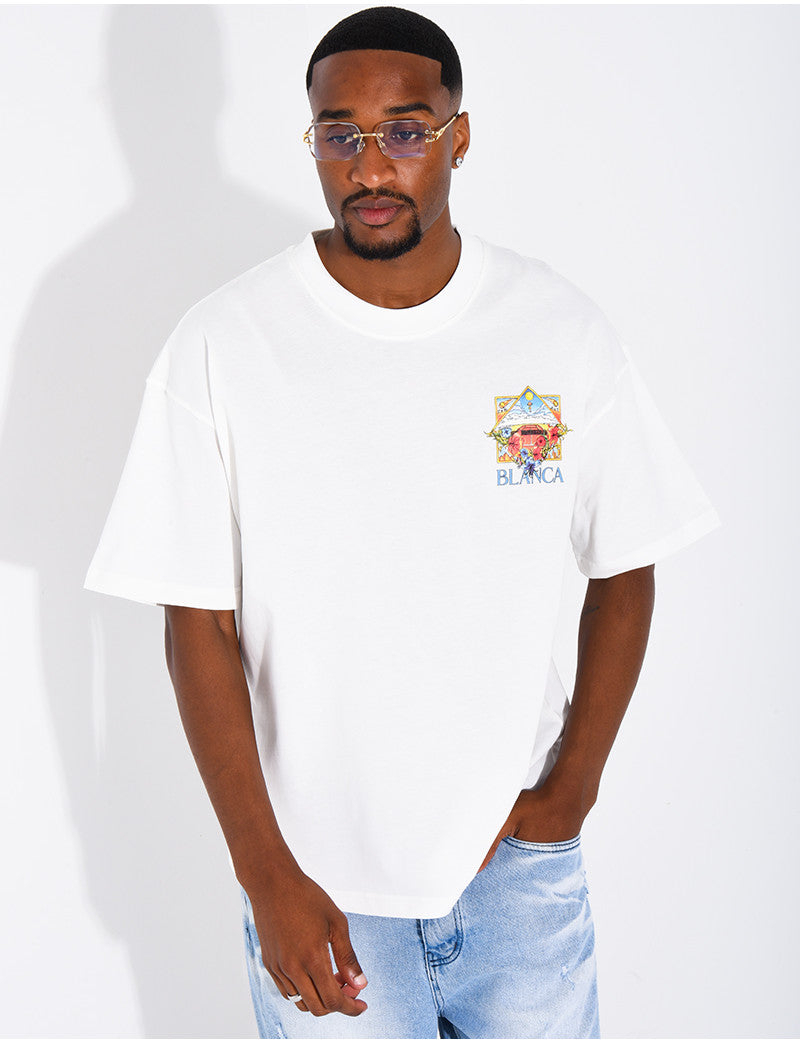 T-shirt "Blanca" terrain de tennis