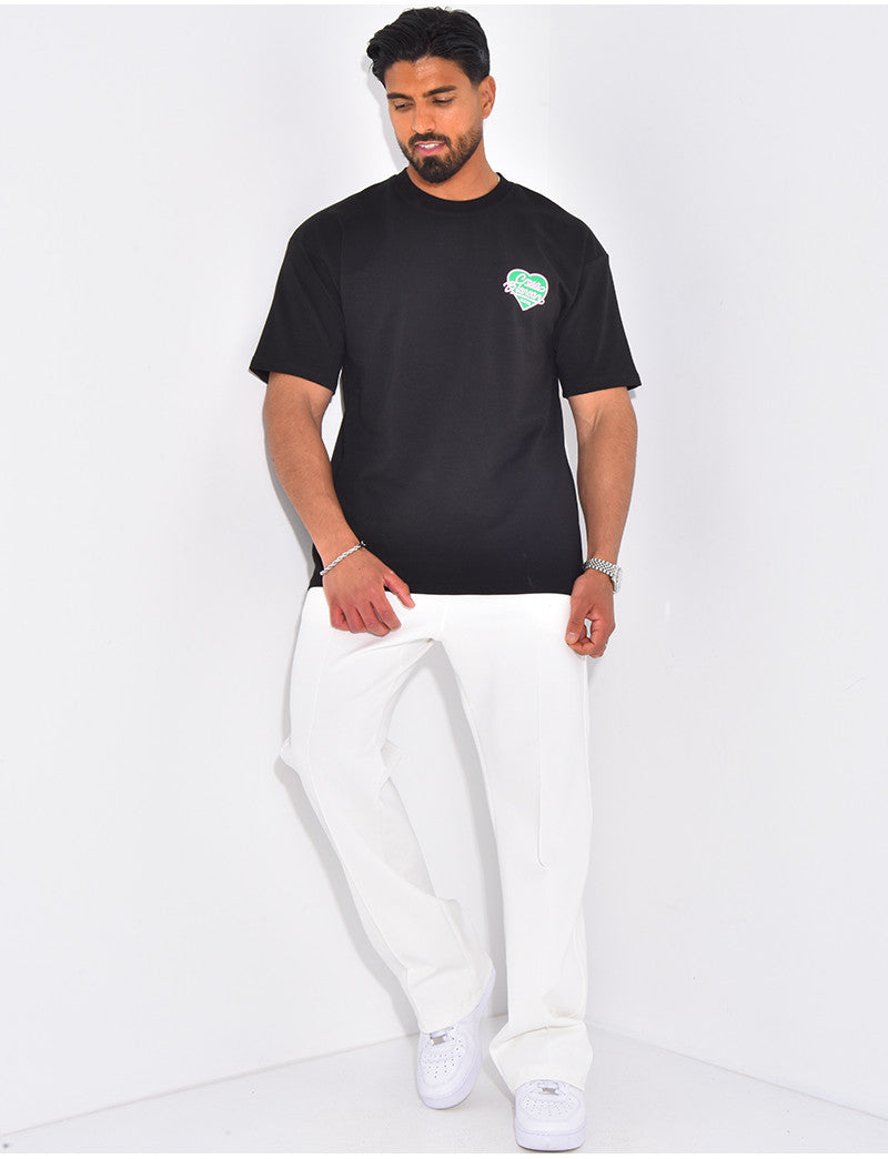 T-shirt coeur "Made casablanca"