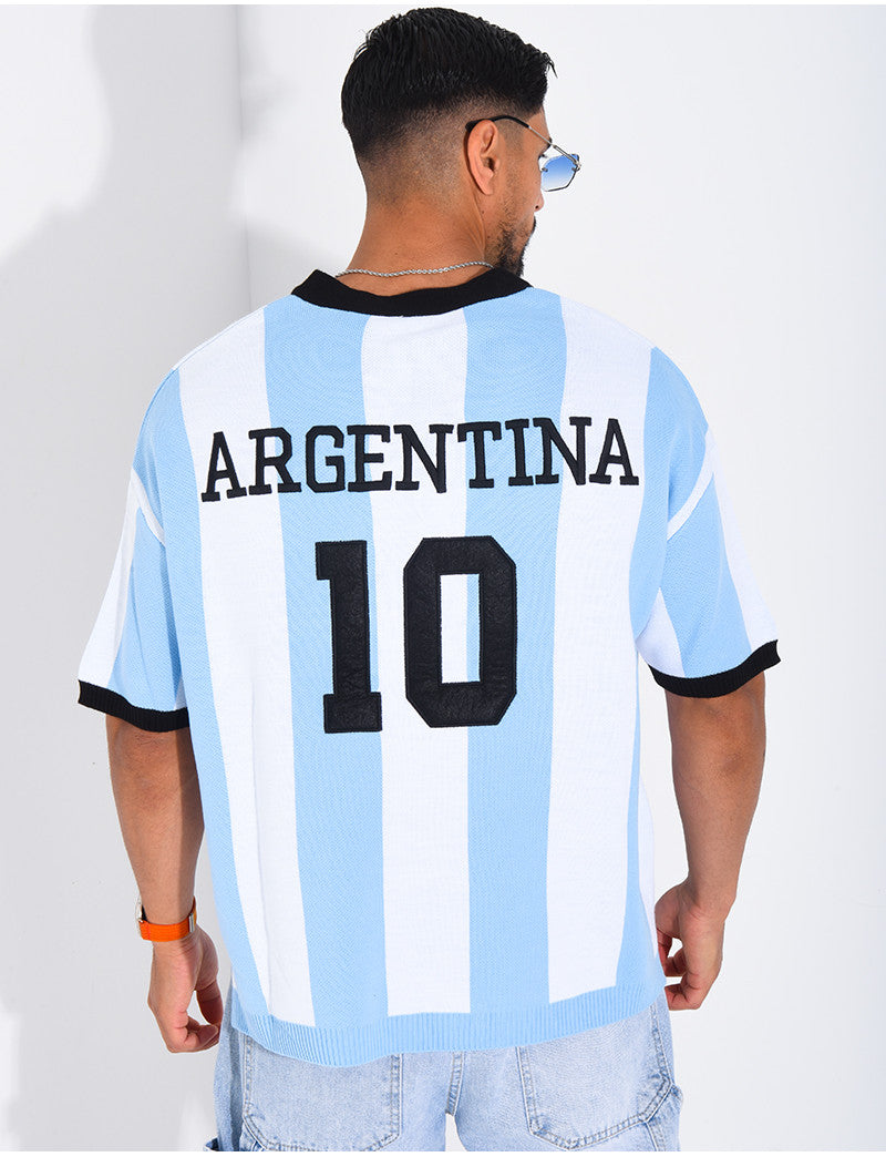 T-shirt côtelé "Argentine"