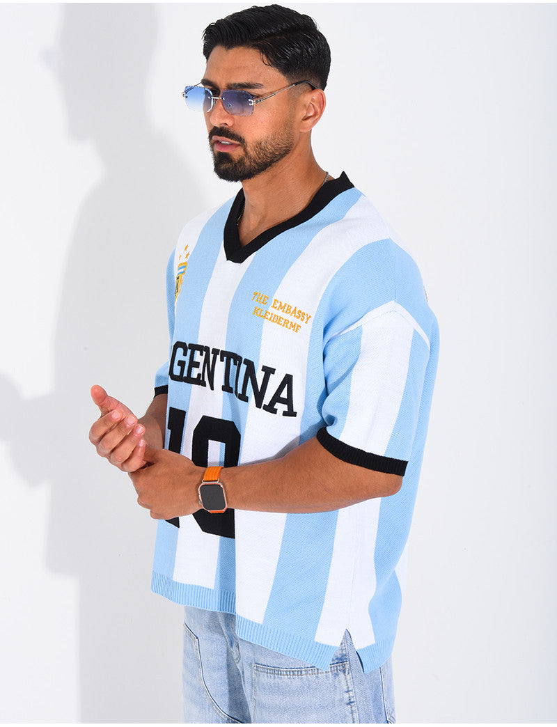 T-shirt côtelé "Argentine"