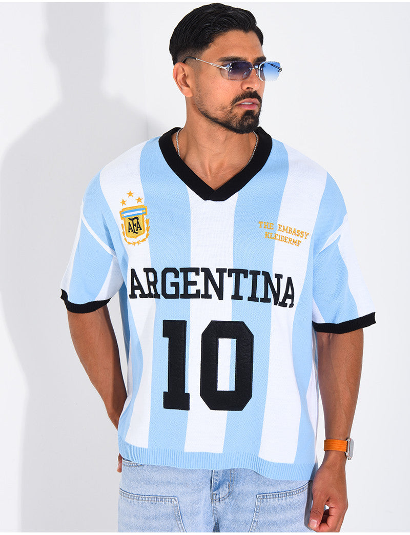 T-shirt côtelé "Argentine"