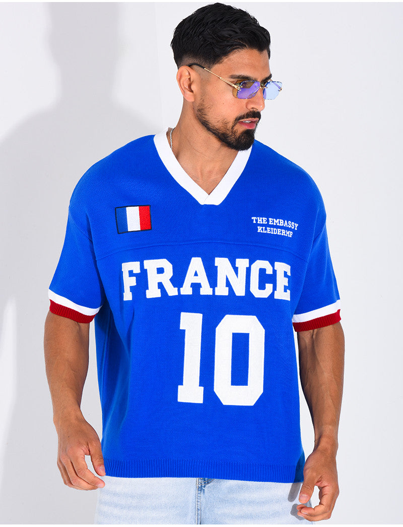 T-shirt côtelé "France"