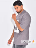 T-shirt côtelé oversize 