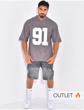 T-shirt côtelé oversize 
