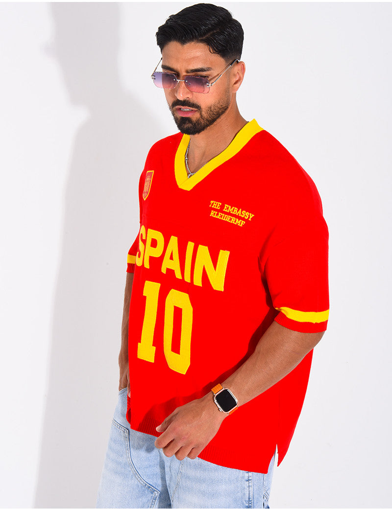 T-shirt côtelé "Spain"