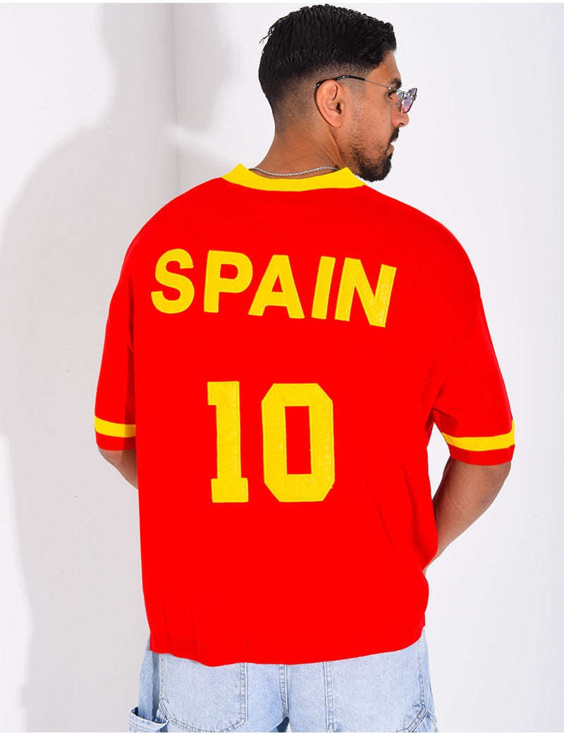 T-shirt côtelé "Spain"