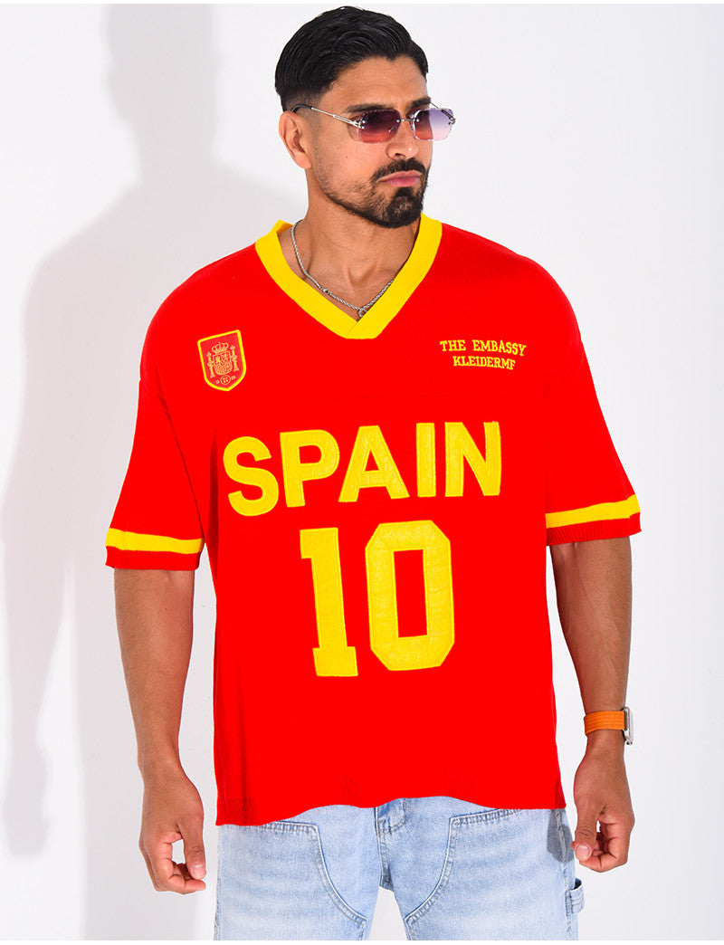 T-shirt côtelé "Spain"