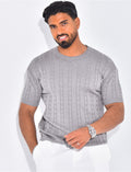 T-shirt côtelé