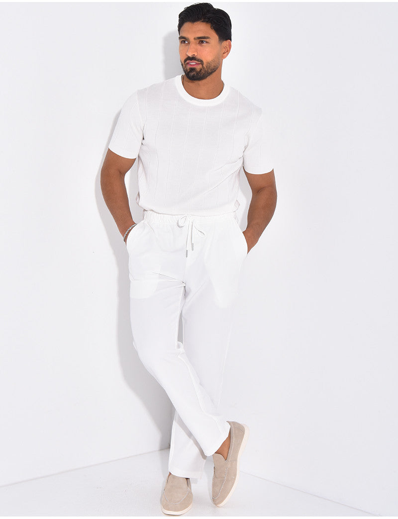 T-shirt côtelé