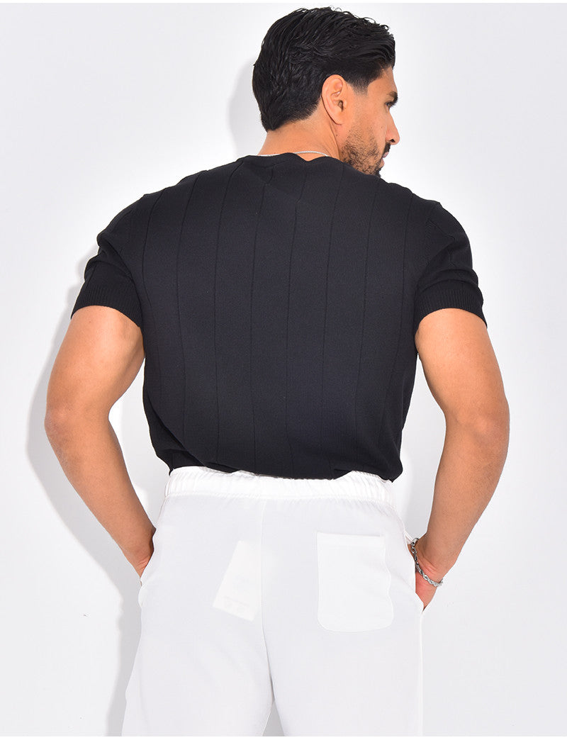 T-shirt côtelé