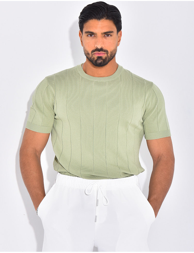 T-shirt côtelé