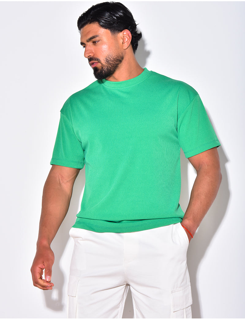 T-shirt côtelé