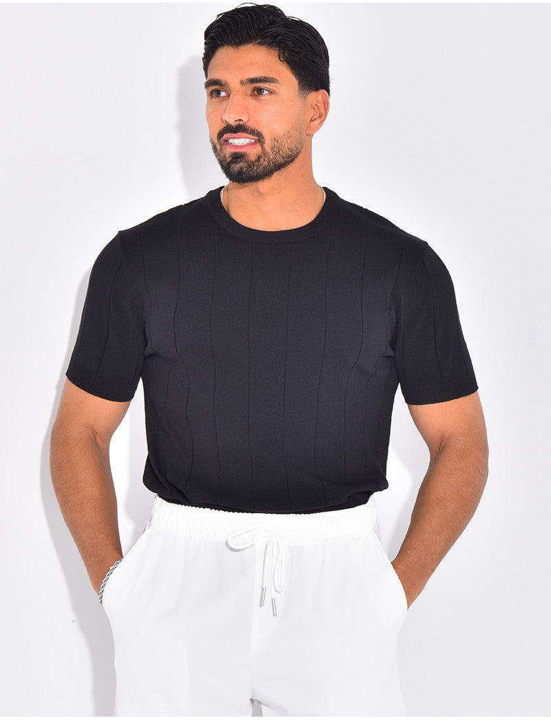 T-shirt côtelé